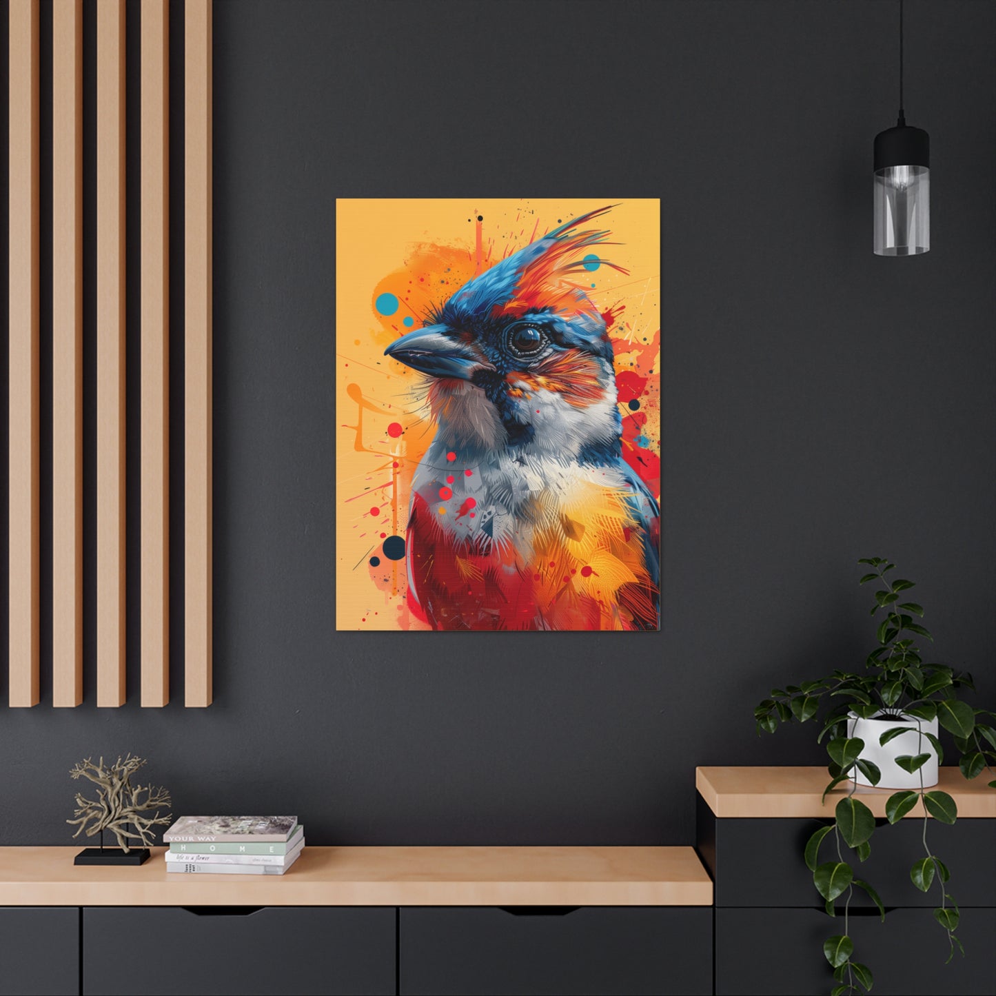 Bird - Abstract Illustration Canvas Gallery Wraps