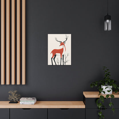 deer Digital Illustration Canvas Gallery Wraps