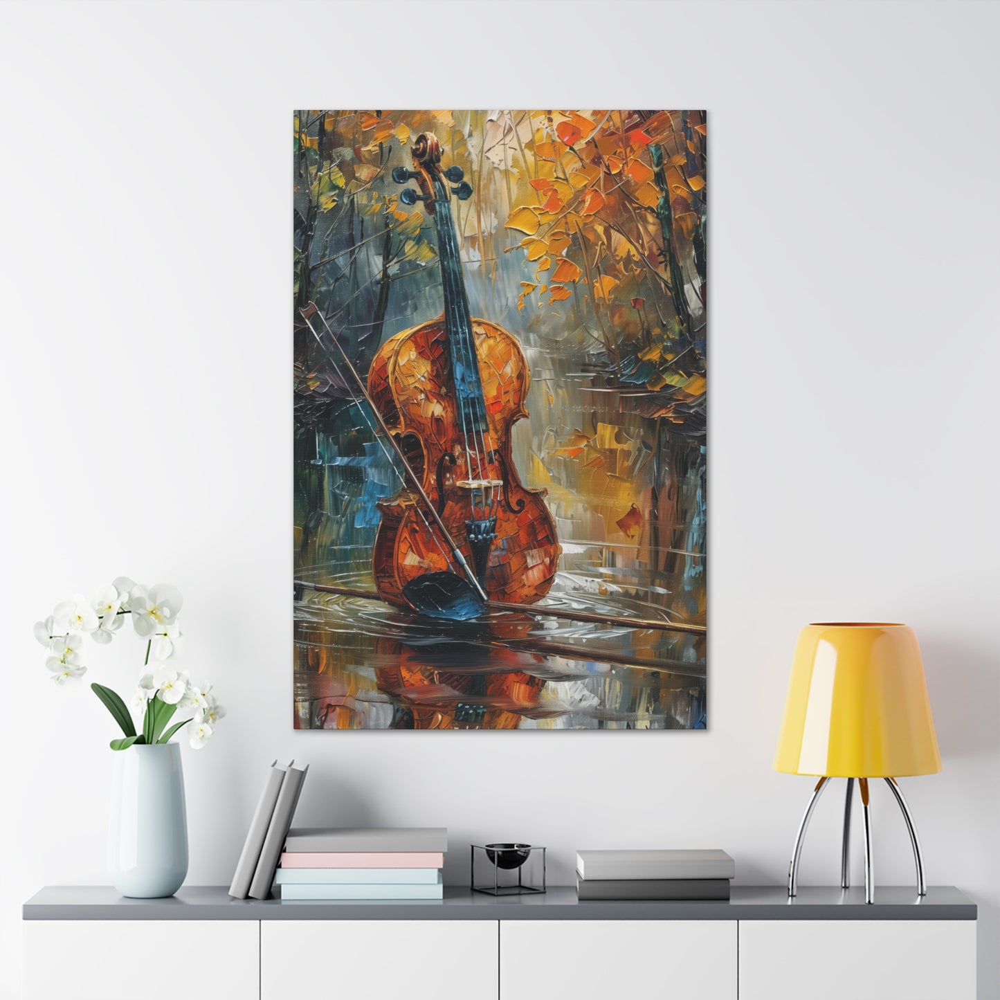 guitar in water Digital Oil Painting Print Canvas Gallery Wraps