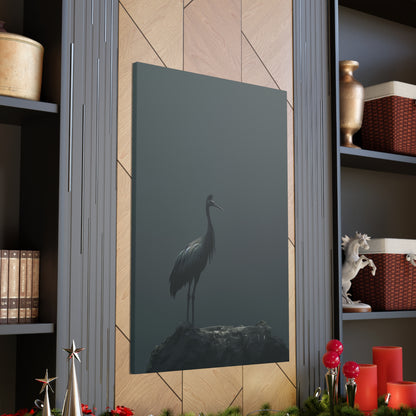 Egret Digital Illustration Canvas Gallery Wraps