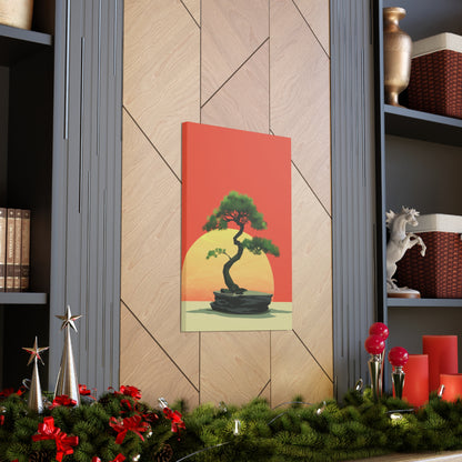 Bonsai Tree - Illustration Canvas Gallery Wraps