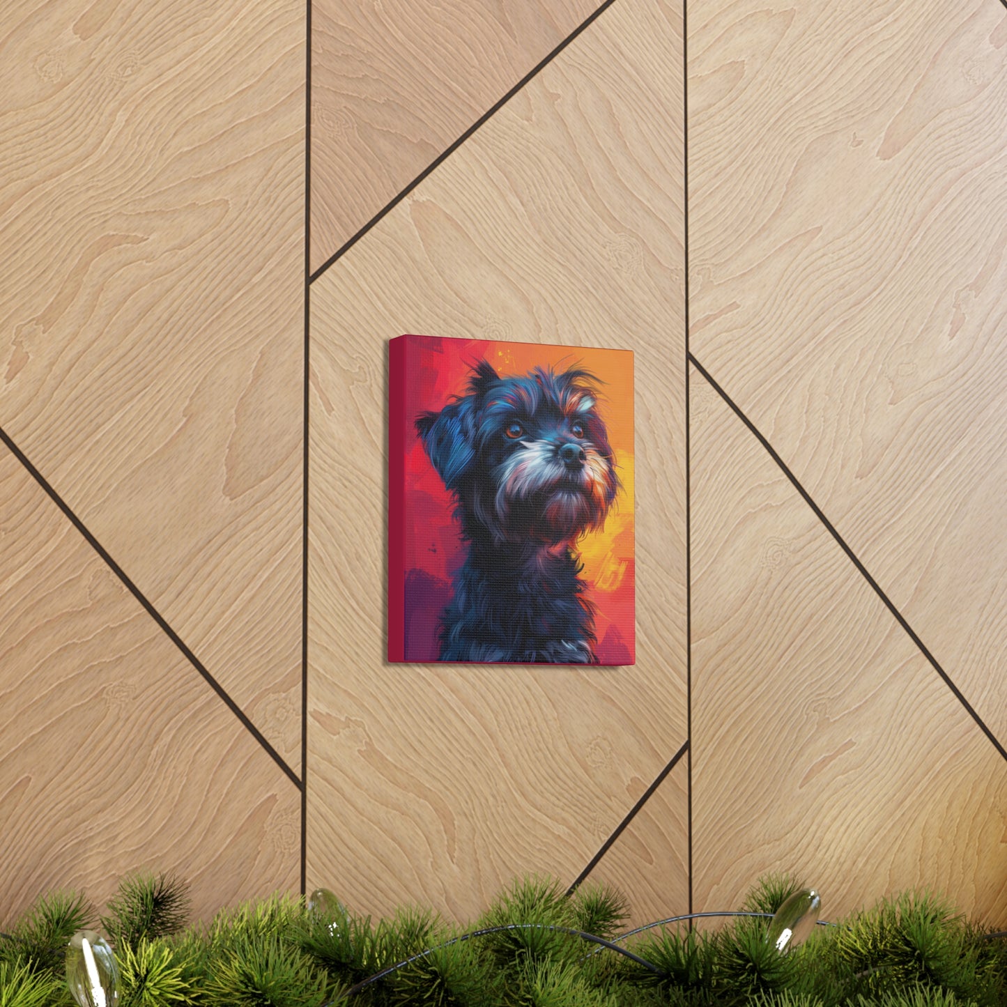 Rottweiler Dog - Abstract Illustration Canvas Gallery Wraps