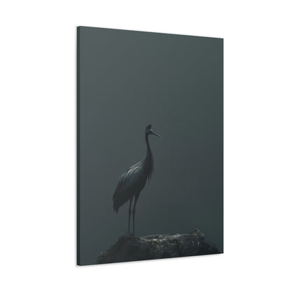 Egret Digital Illustration Canvas Gallery Wraps