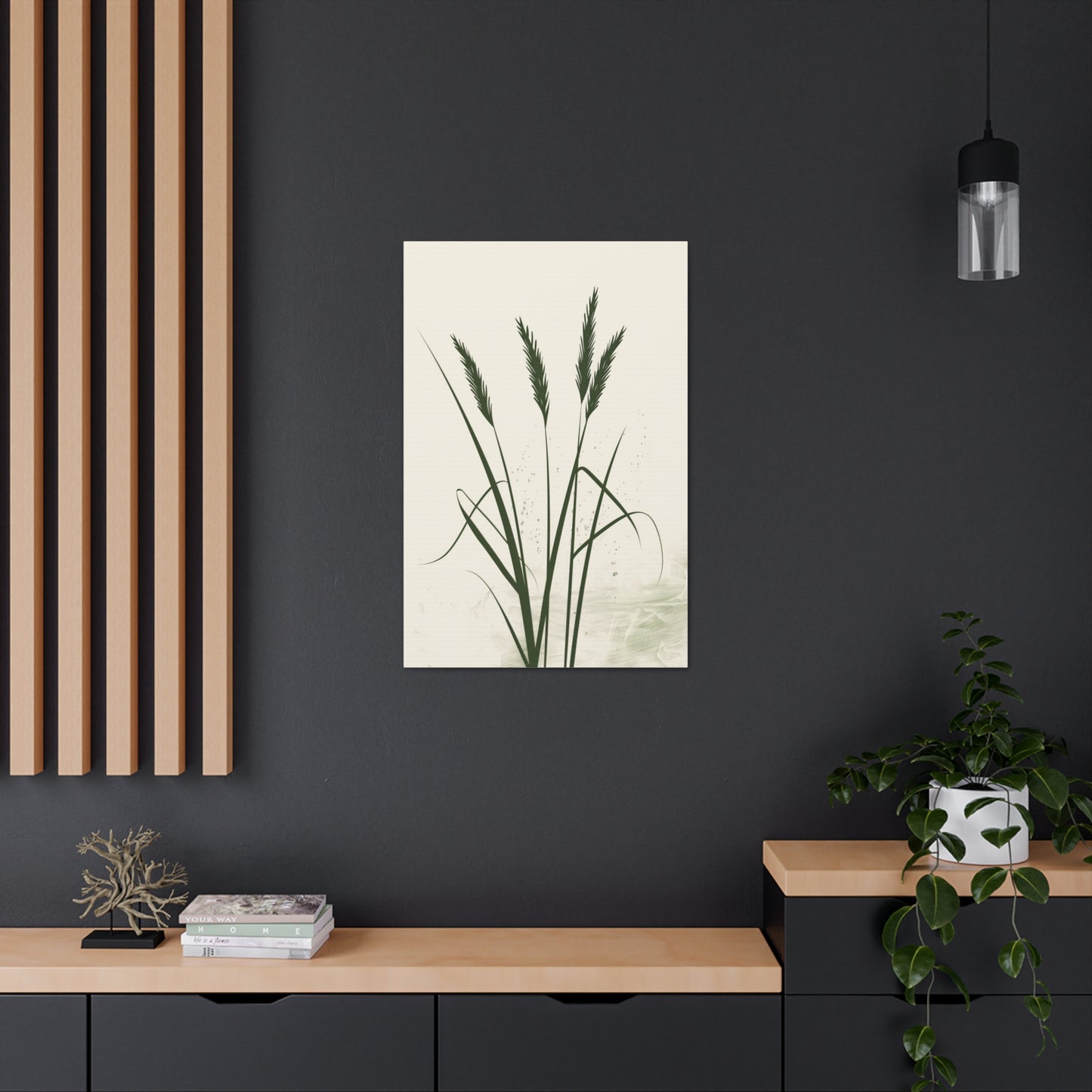 Grass Plant - Illustration Canvas Gallery Wraps