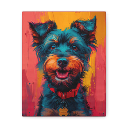 Terrier Dog - Abstract Illustration Canvas Gallery Wraps