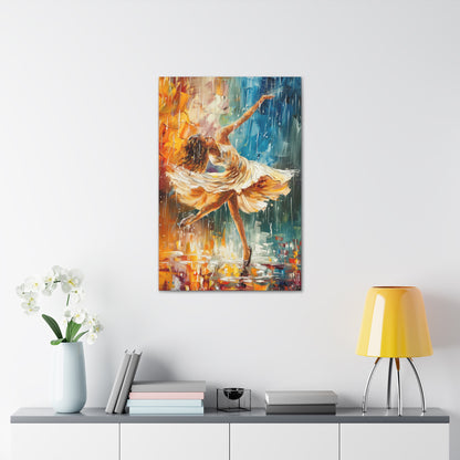 Dancing in the Rain - Leonid Afremov Style Digital Print Canvas Gallery Wraps