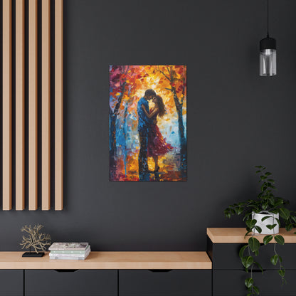 Couple - Leonid Afremov Style Digital Oil Painting Canvas Gallery Wraps