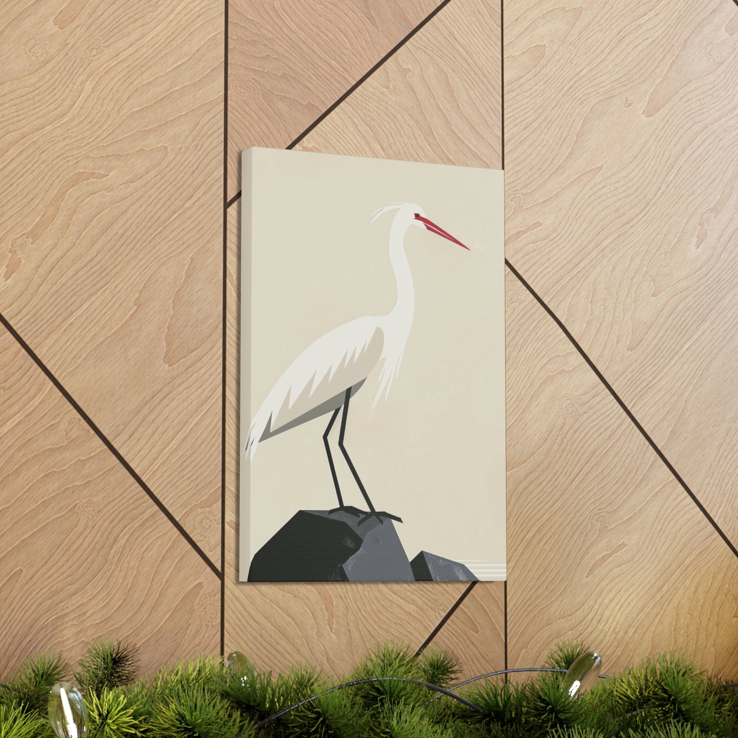 Stork Digital Illustration Canvas Gallery Wraps