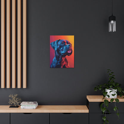 American Pit Bull Terrier Dog - Abstract Illustration Canvas Gallery Wraps