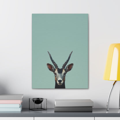 Antelope with Antlers Digital Illustration Canvas Gallery Wraps