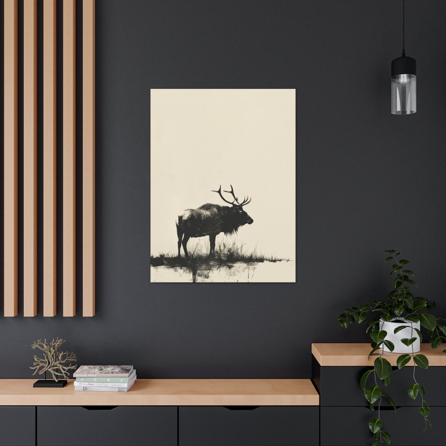 Moose Digital Illustration Canvas Gallery Wraps