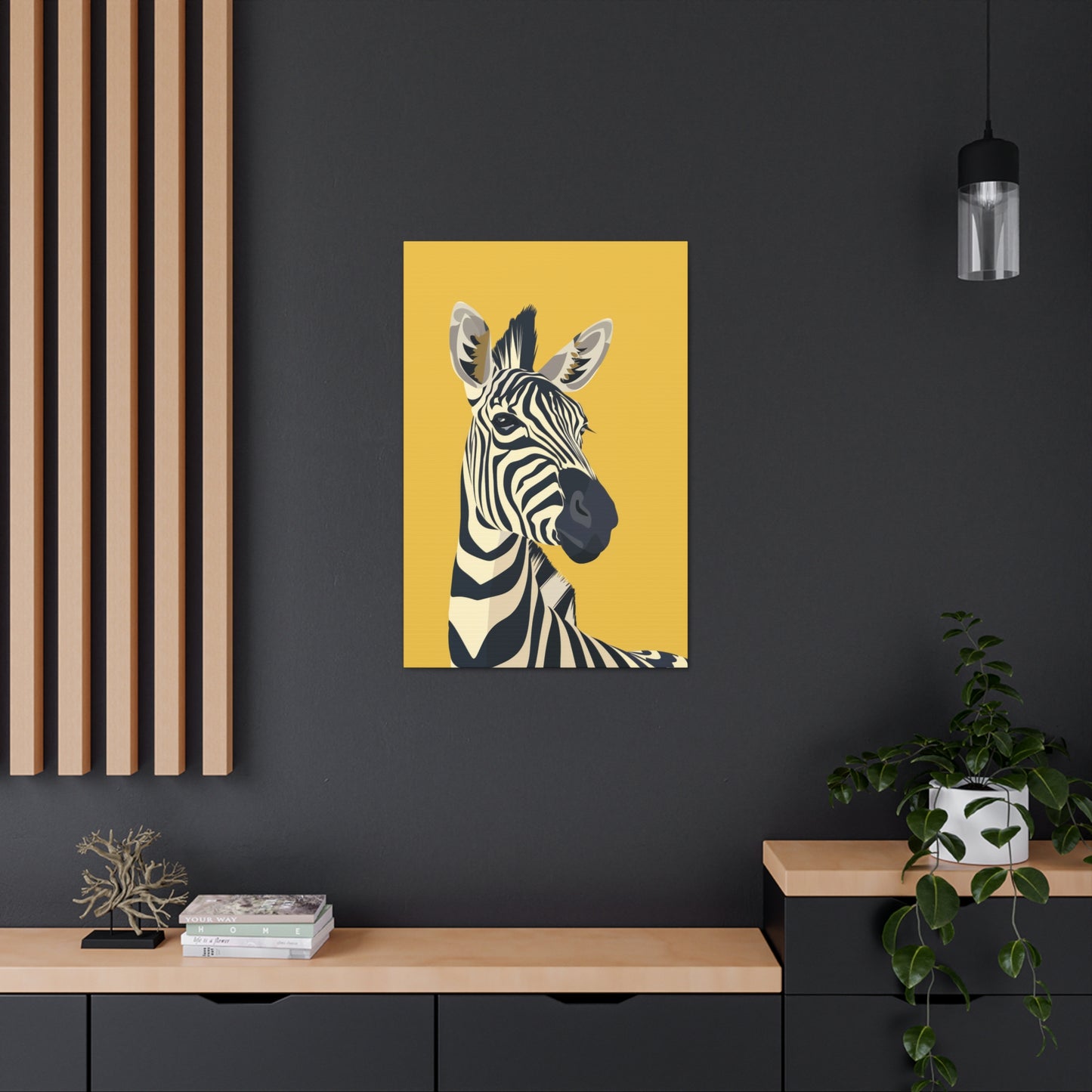 Zebra Digital Illustration Canvas Gallery Wraps