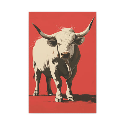 White Buffalo Digital Illustration Canvas Gallery Wraps