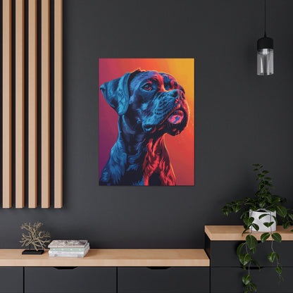 American Pit Bull Terrier Dog - Abstract Illustration Canvas Gallery Wraps