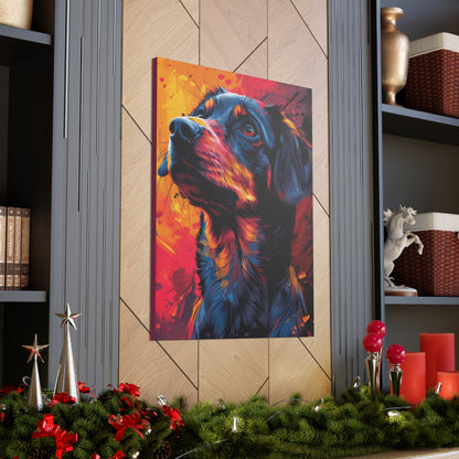 Labrador Dog - Abstract Illustration Canvas Gallery Wraps