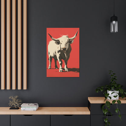 White Buffalo Digital Illustration Canvas Gallery Wraps