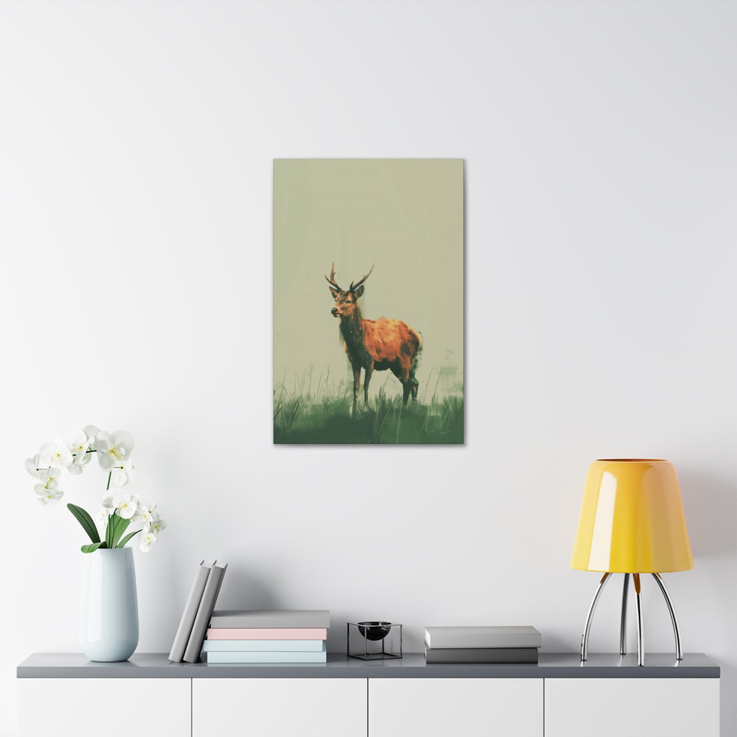 Reindeer Digital Illustration Canvas Gallery Wraps