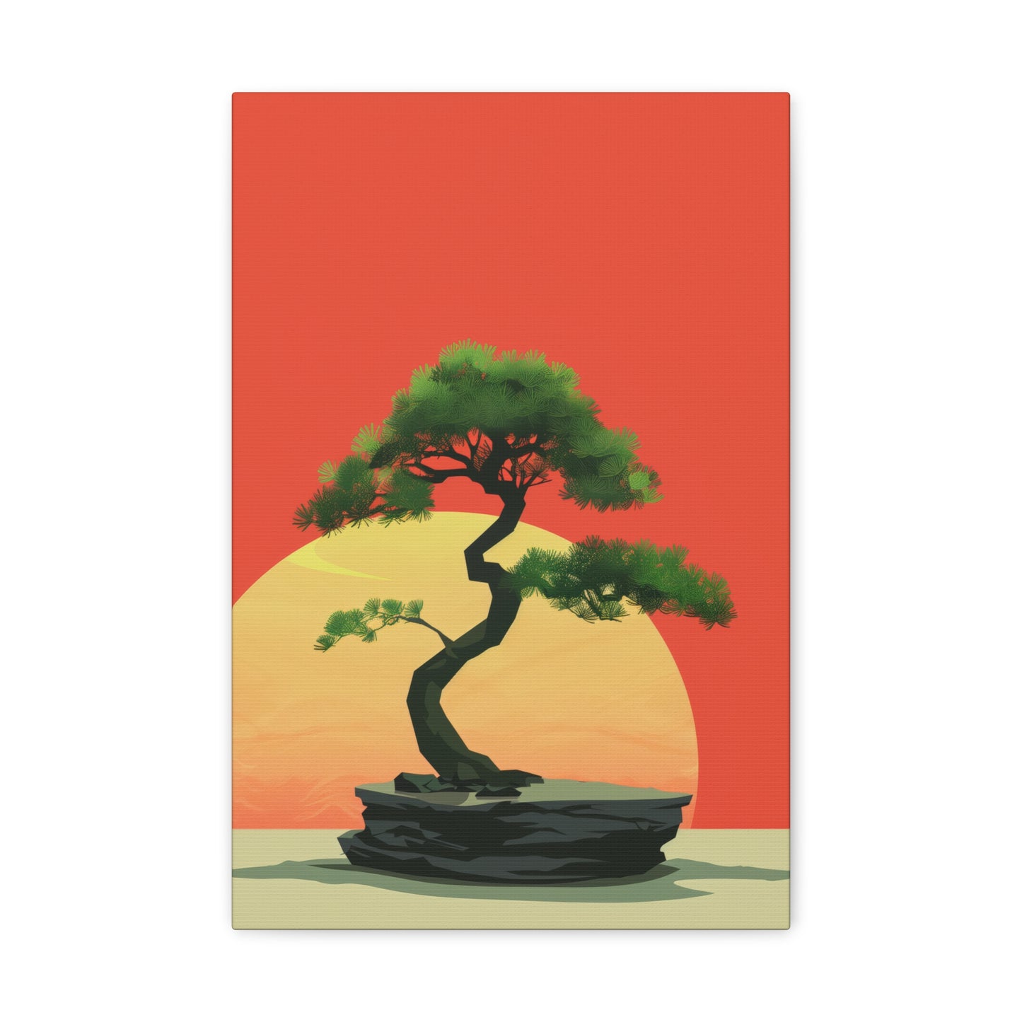 Bonsai Tree - Illustration Canvas Gallery Wraps