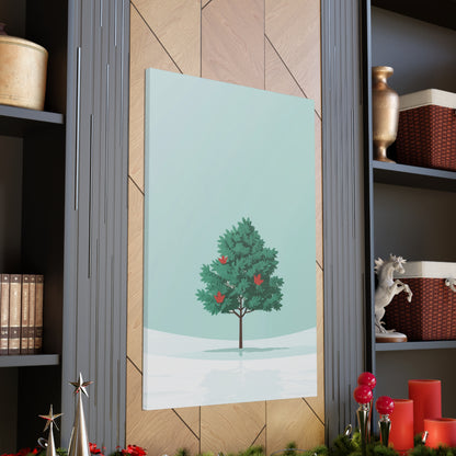 Maple Tree in Winter - Illustration Canvas Gallery Wraps