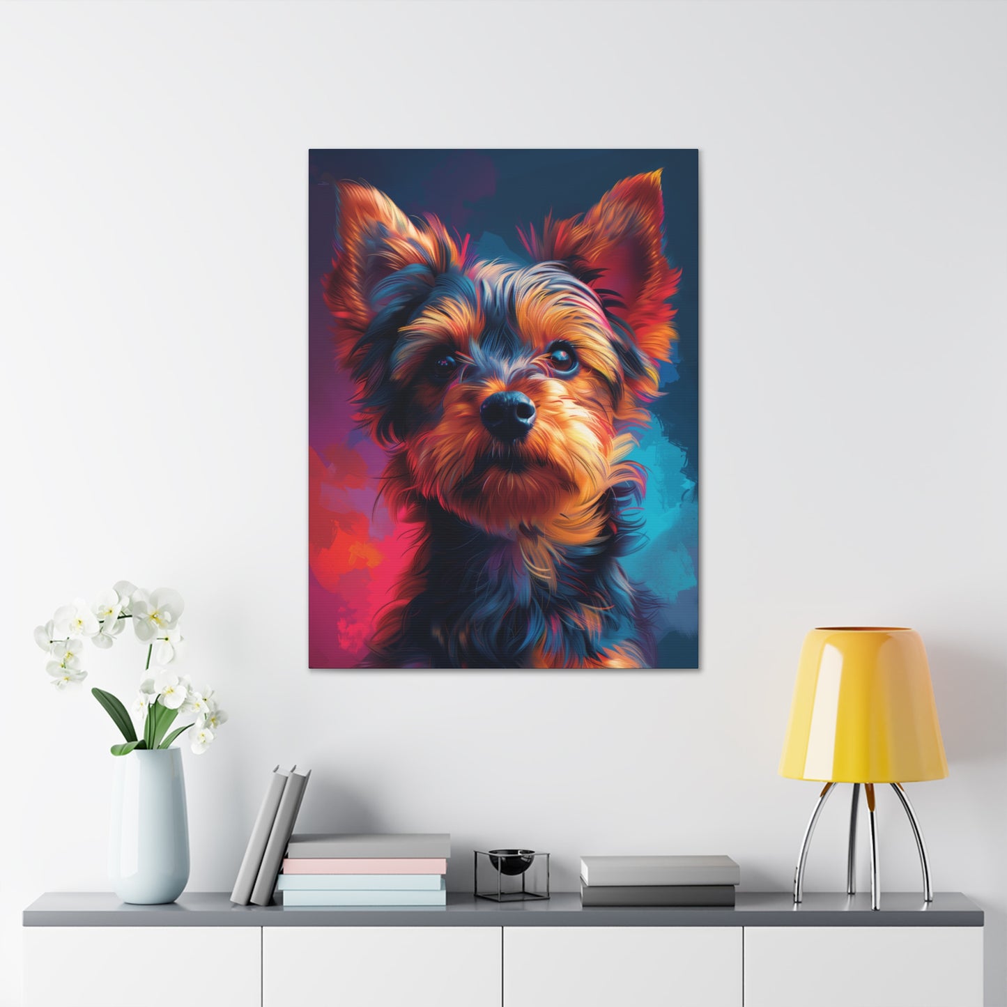 Terrier Dog - Abstract Illustration Canvas Gallery Wraps