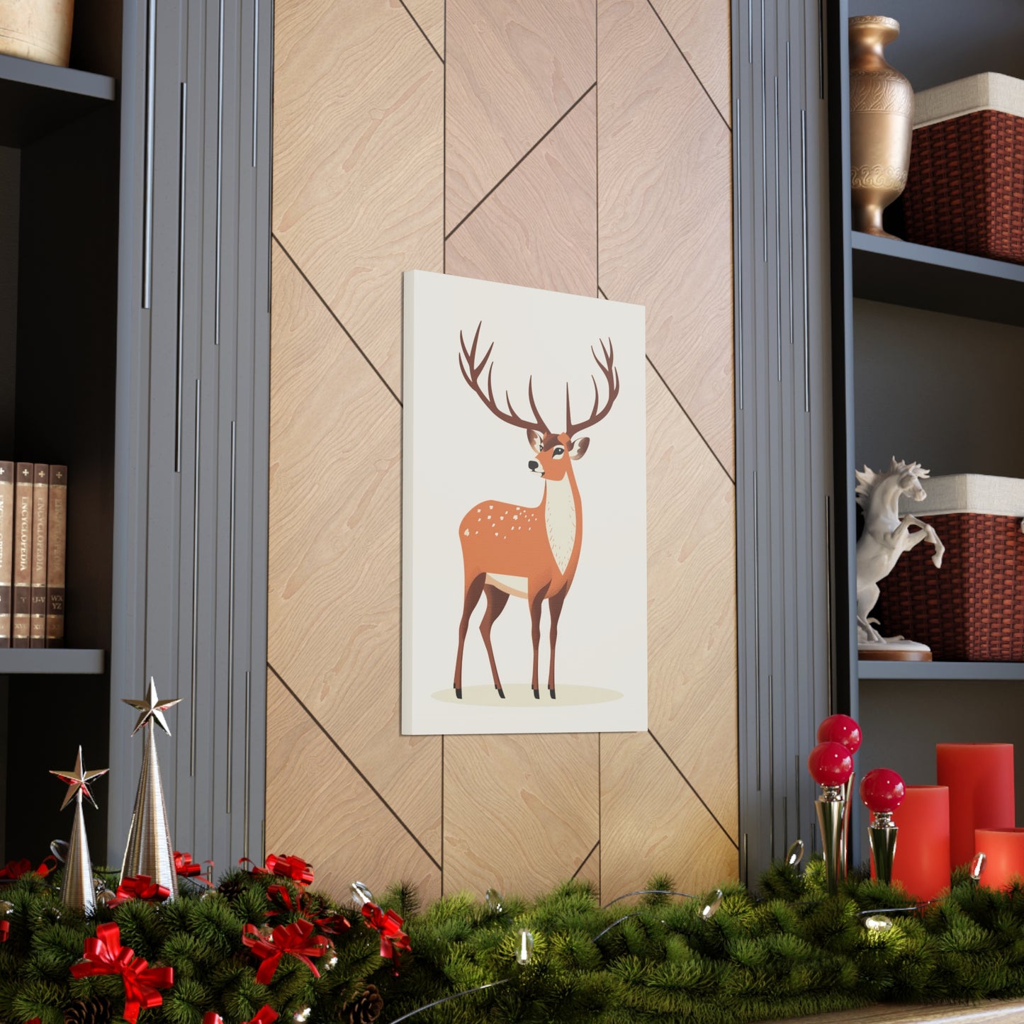 Deer - Digital Illustration Canvas Gallery Wraps