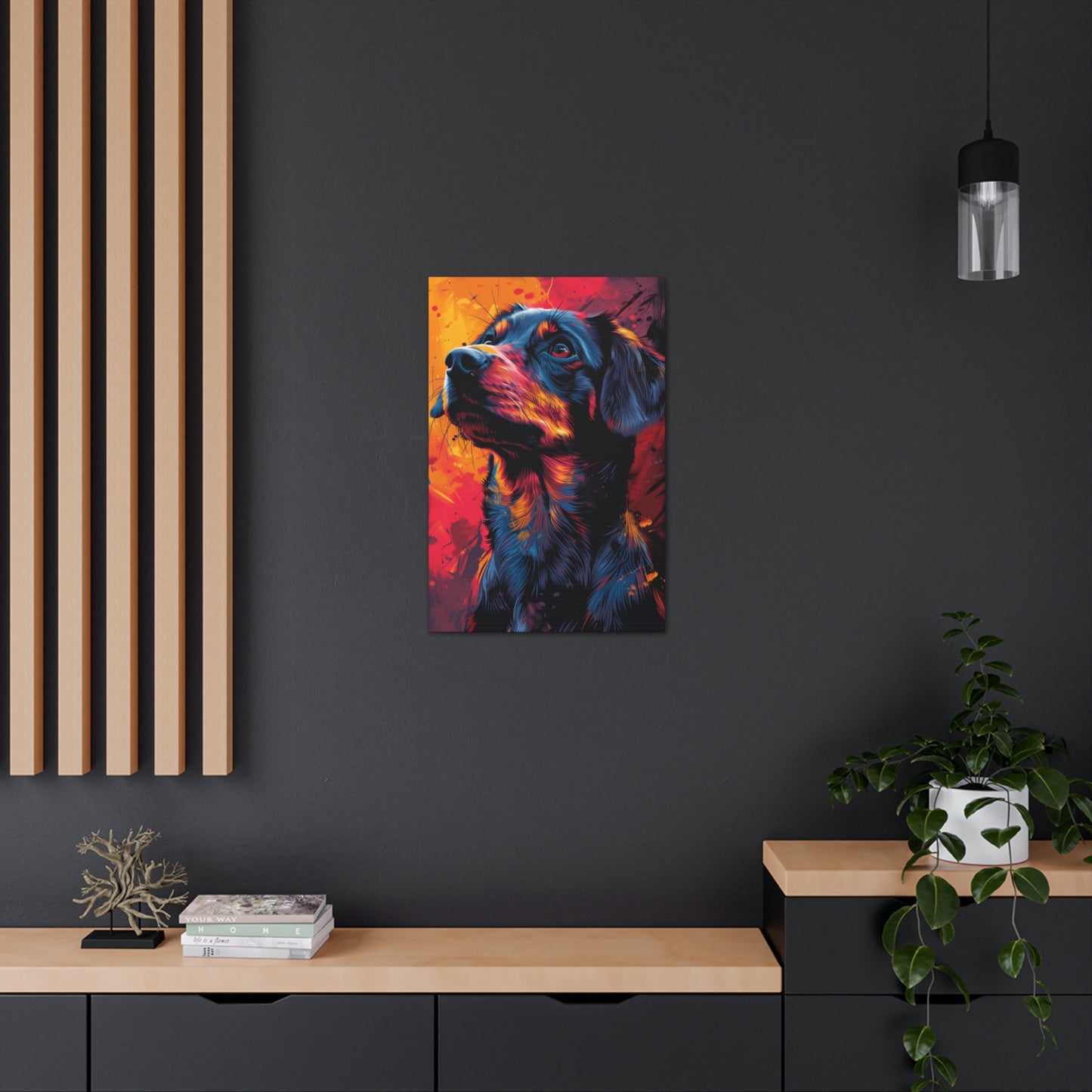 Labrador Dog - Abstract Illustration Canvas Gallery Wraps