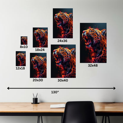 Cheetah - Illustration Canvas Gallery Wraps