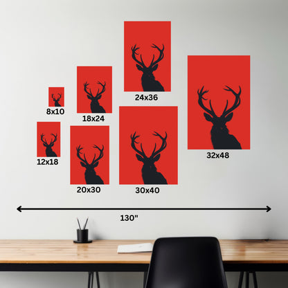 Reindeer - Digital Illustration Canvas Gallery Wraps