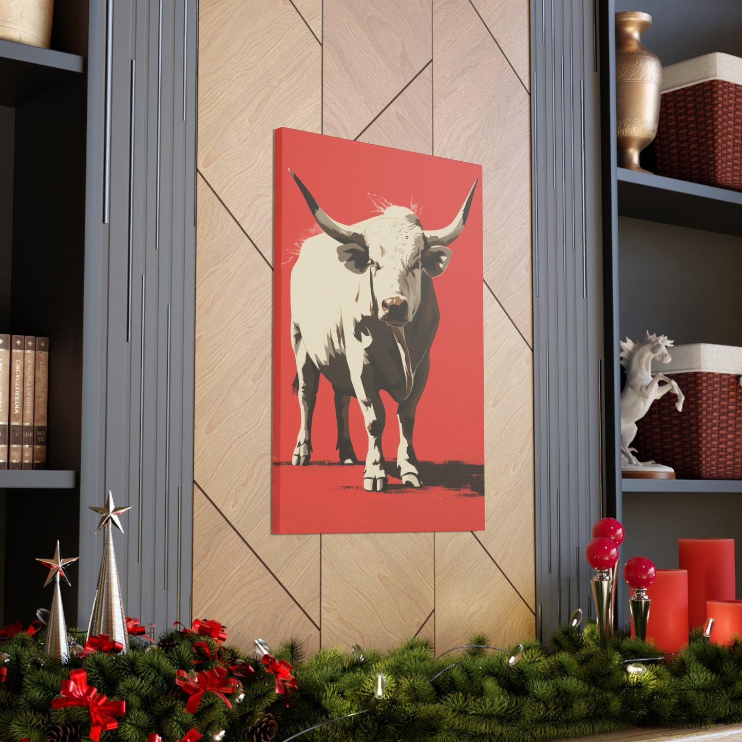 White Buffalo Digital Illustration Canvas Gallery Wraps