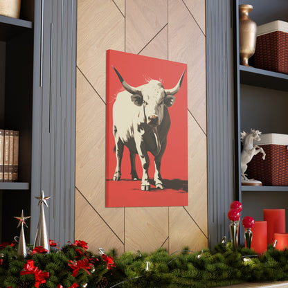 White Buffalo Digital Illustration Canvas Gallery Wraps