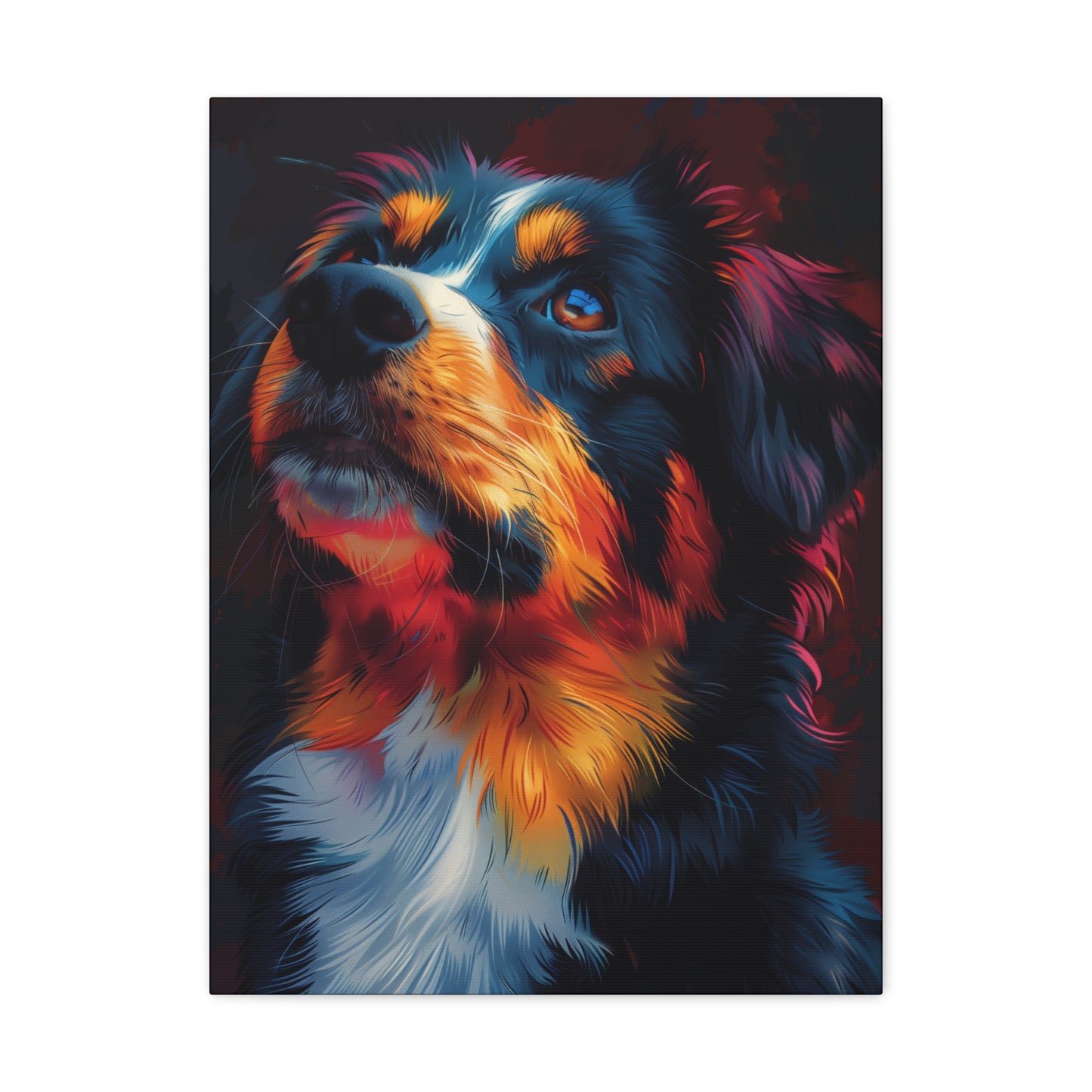 Border Collie - Abstract Illustration Canvas Gallery Wraps