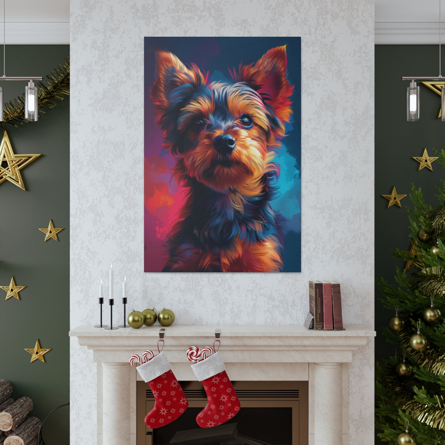 Terrier Dog - Abstract Illustration Canvas Gallery Wraps