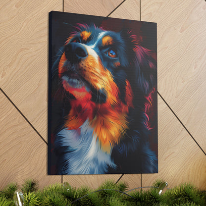 Border Collie - Abstract Illustration Canvas Gallery Wraps