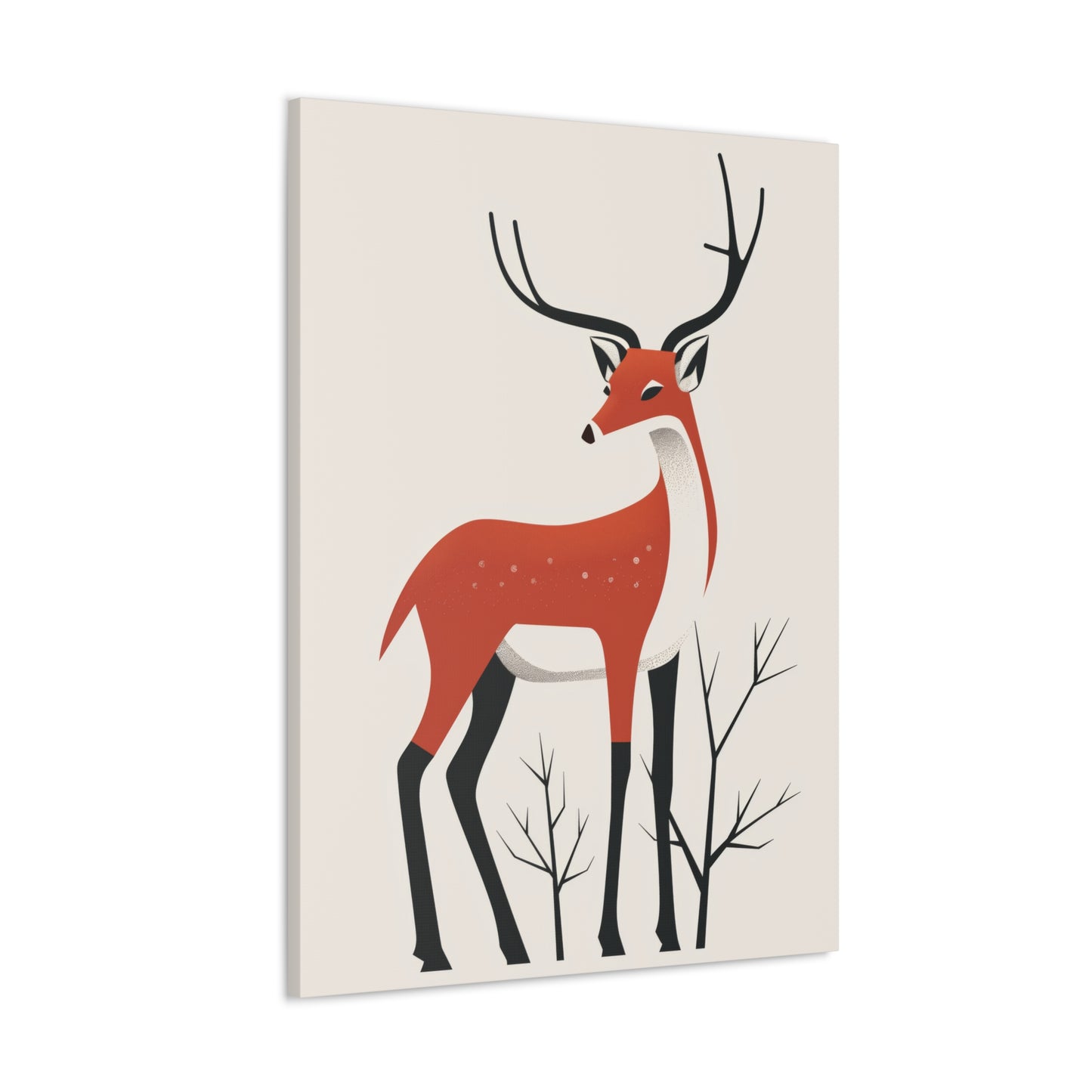 deer Digital Illustration Canvas Gallery Wraps