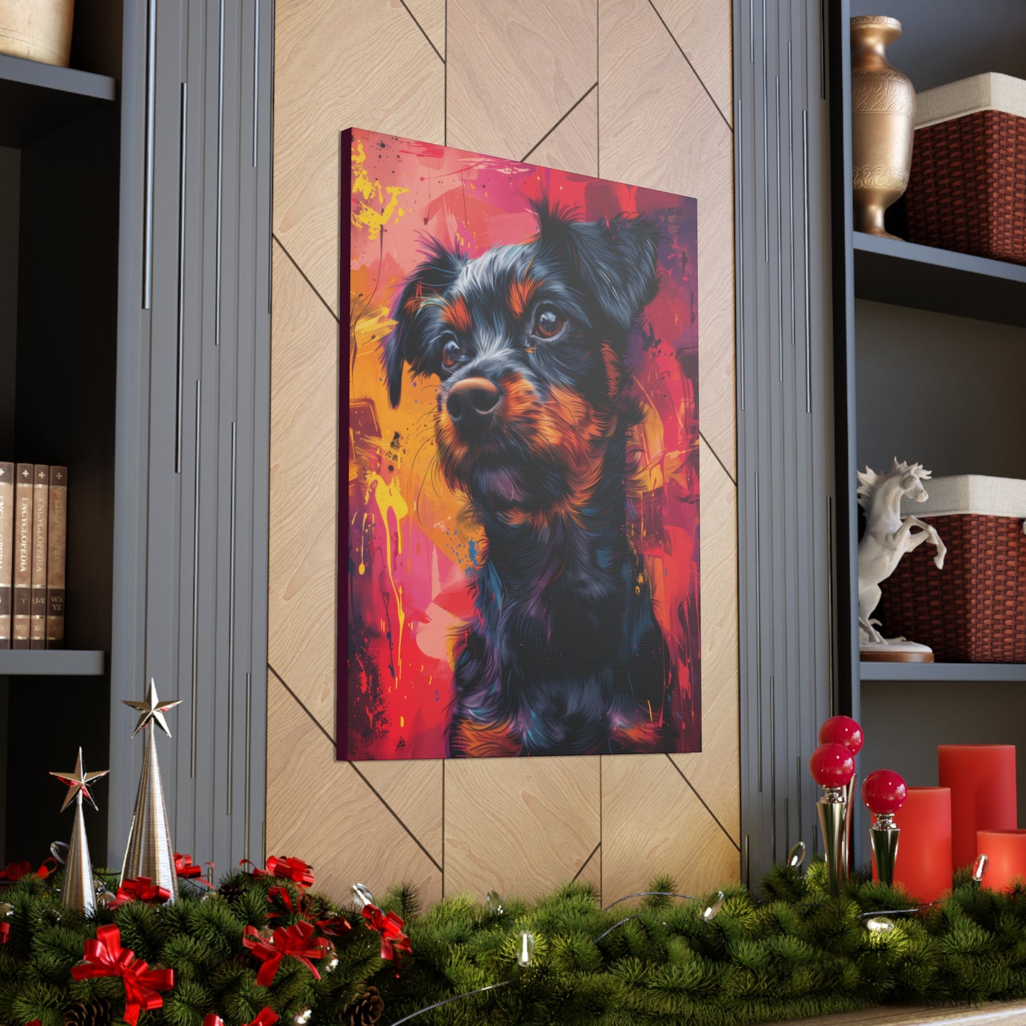 Terrier Dog - Illustration Canvas Gallery Wraps