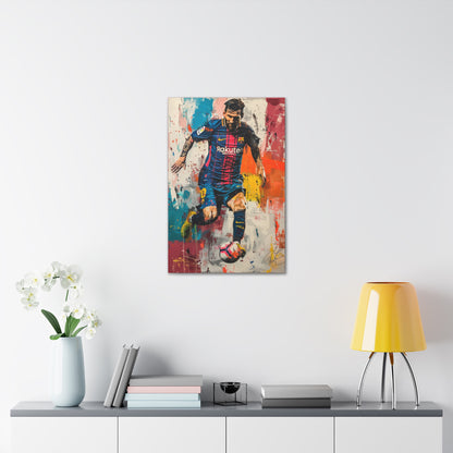 Lionel Messi - Abstract Digital Painting Canvas Gallery Wraps