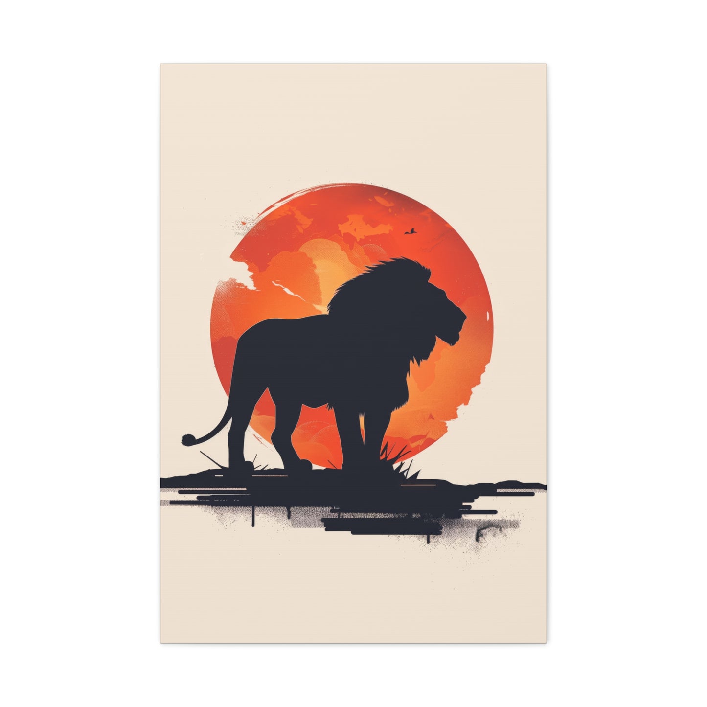 Lion Digital Illustration Canvas Gallery Wraps