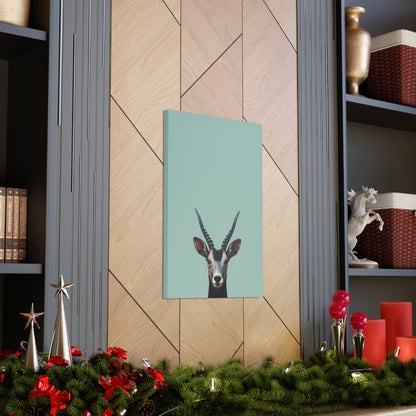 Antelope with Antlers Digital Illustration Canvas Gallery Wraps