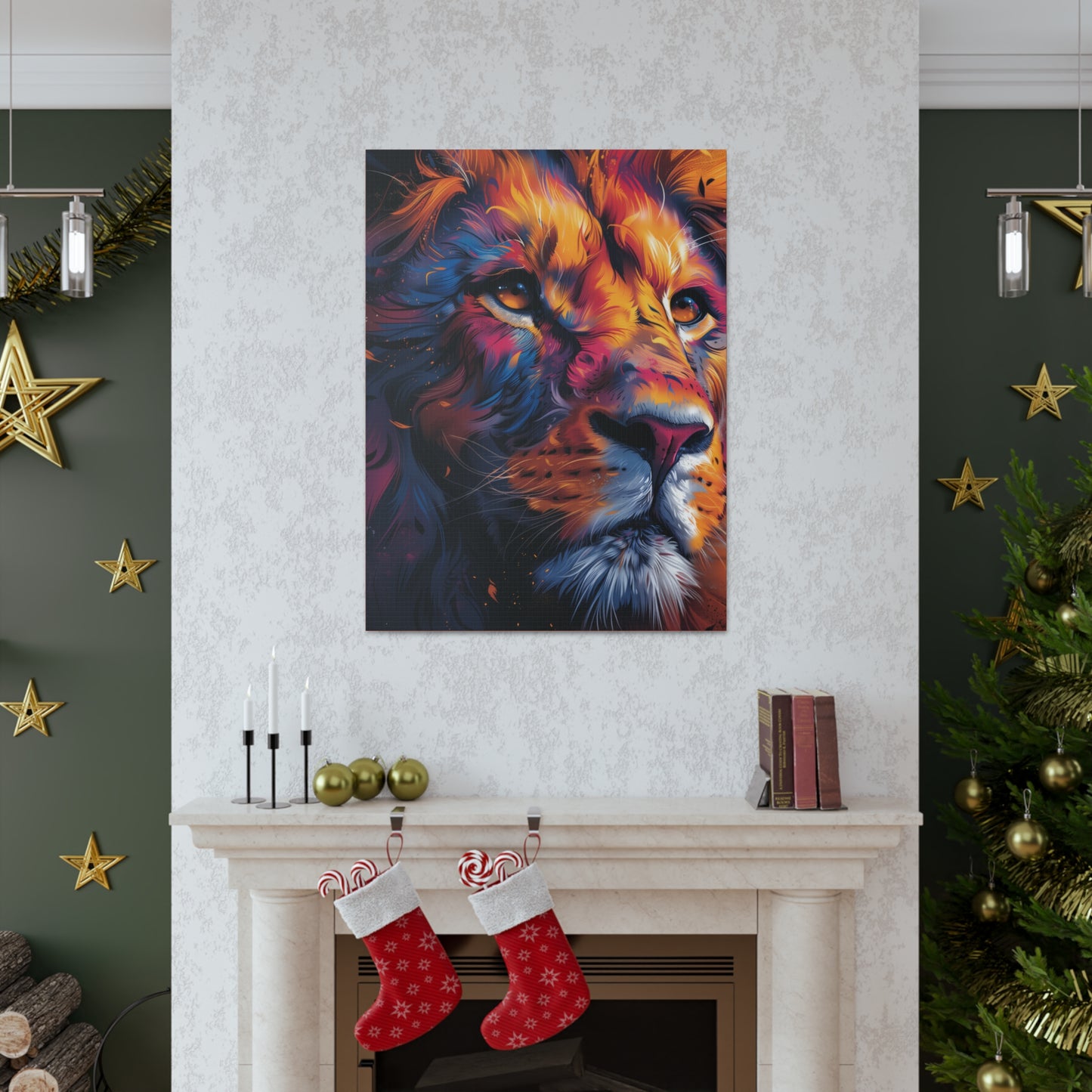 Lion - Illustration Canvas Gallery Wraps