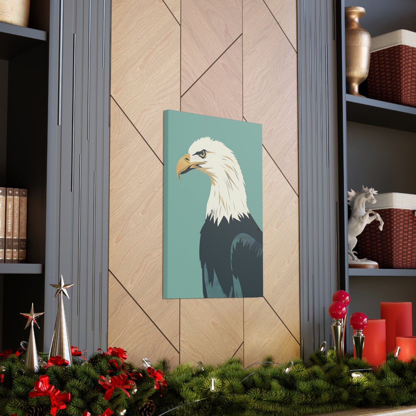 Bald Eagle Digital Illustration Canvas Gallery Wraps