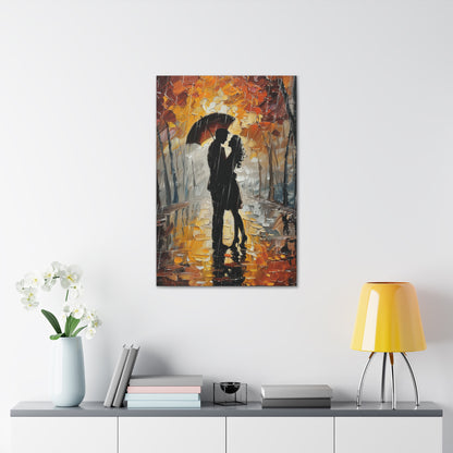 Couple - Leonid Afremov Style Digital Oil Painting Canvas Gallery Wraps