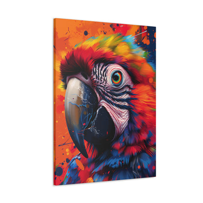 Macaw Parrot - Digital Illustration Canvas Gallery Wraps