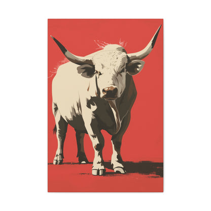 White Buffalo Digital Illustration Canvas Gallery Wraps