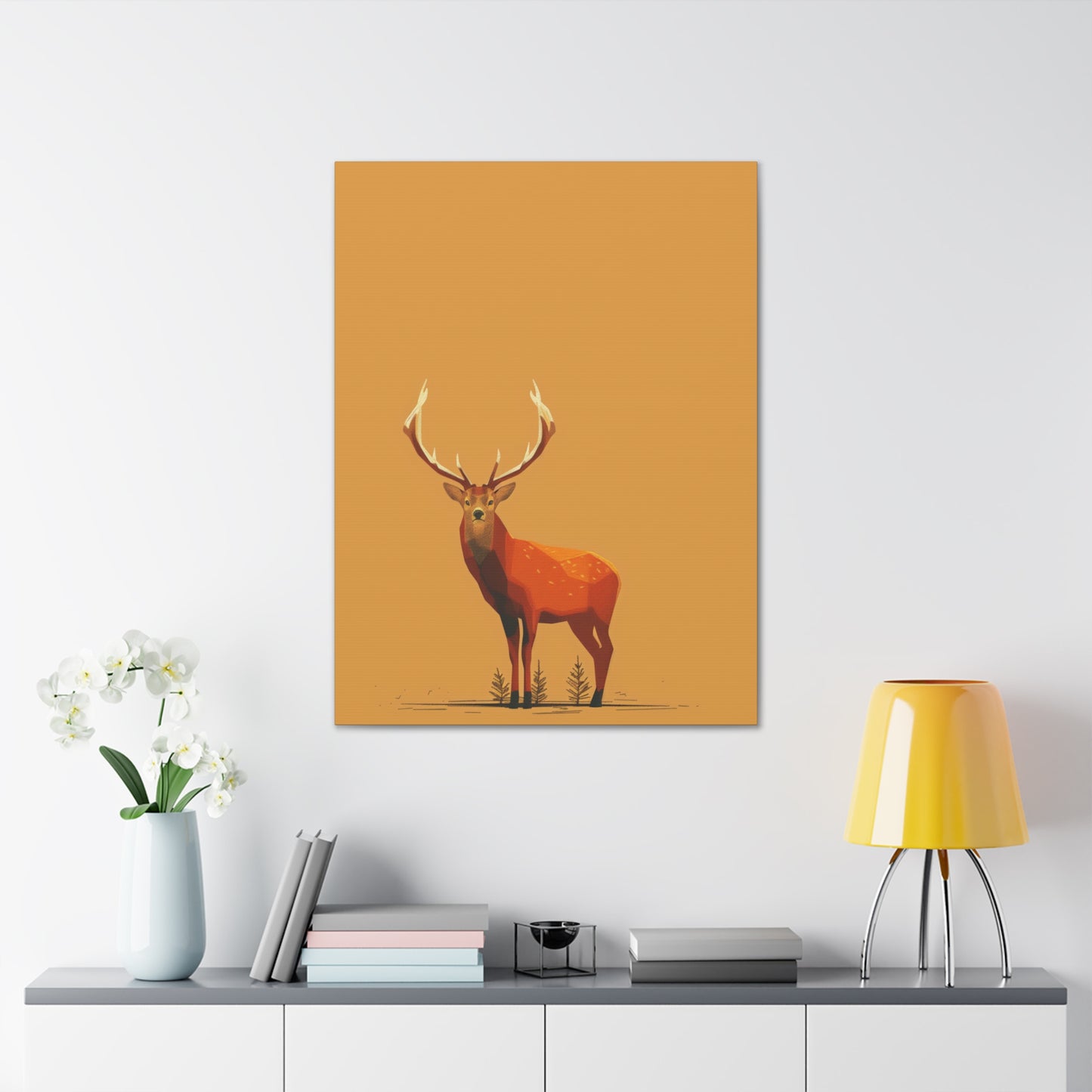 Reindeer Digital Illustration Canvas Gallery Wraps