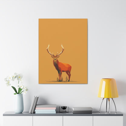 Reindeer Digital Illustration Canvas Gallery Wraps