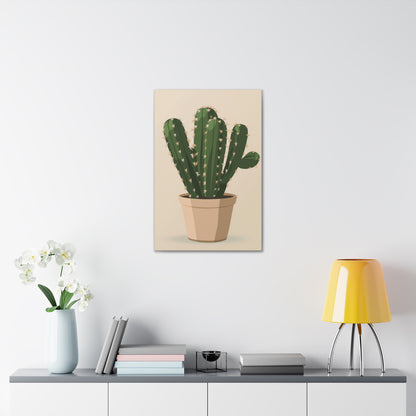 Cactus Plant - Illustration Canvas Gallery Wraps