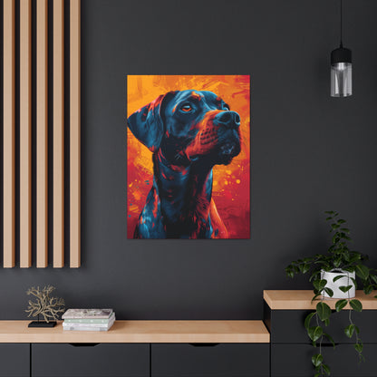 Rottweiler Dog - Abstract Illustration Canvas Gallery Wraps