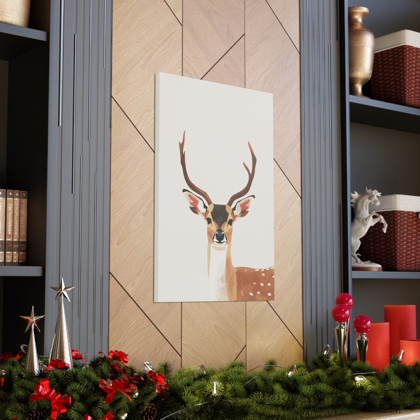 Deer Digital Illustration Canvas Gallery Wraps