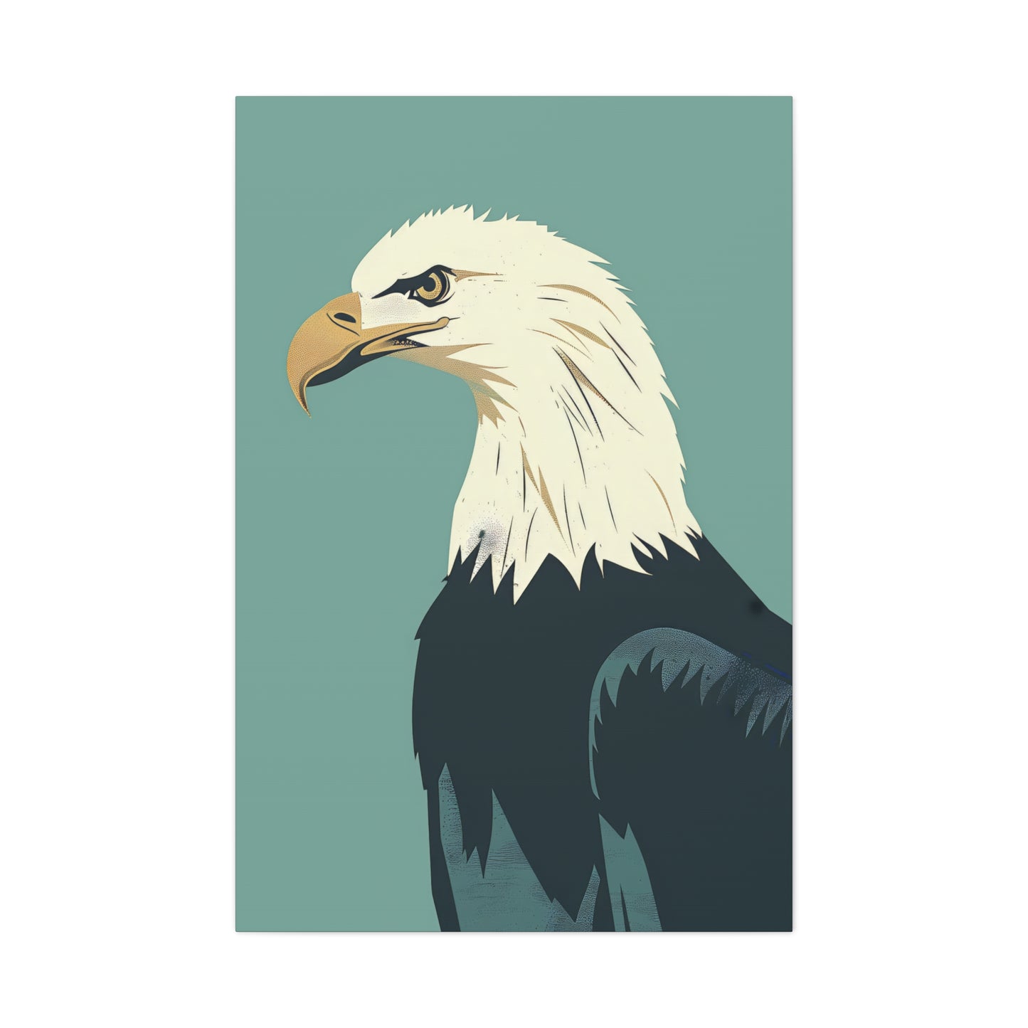 Bald Eagle Digital Illustration Canvas Gallery Wraps