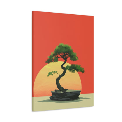 Bonsai Tree - Illustration Canvas Gallery Wraps